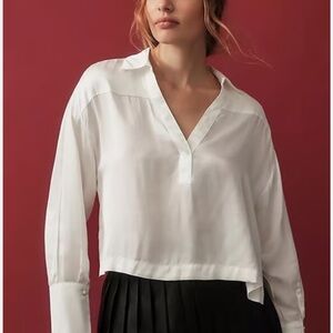 Anthropologie White Blouse-Maeve